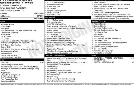 VOLKSWAGEN ARTEON 4MOTION 2019 WVWTR7AN7KE000301 image VOLKSWAGEN ARTEON 4MOTION 2019 WVWTR7AN7KE000301 image